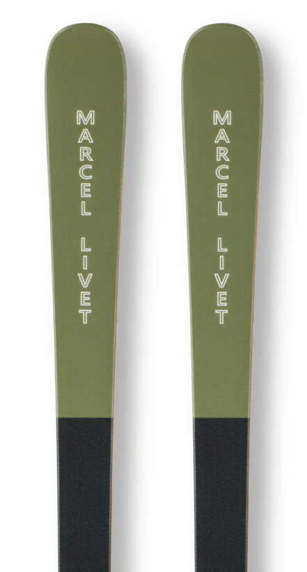 le ski en bois Gaspard, finition avec marqueterie